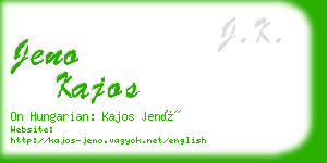 jeno kajos business card